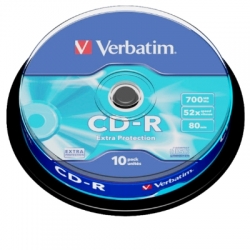 Verbatim CD-R 52x 700MB 10p cake box Extra Protection